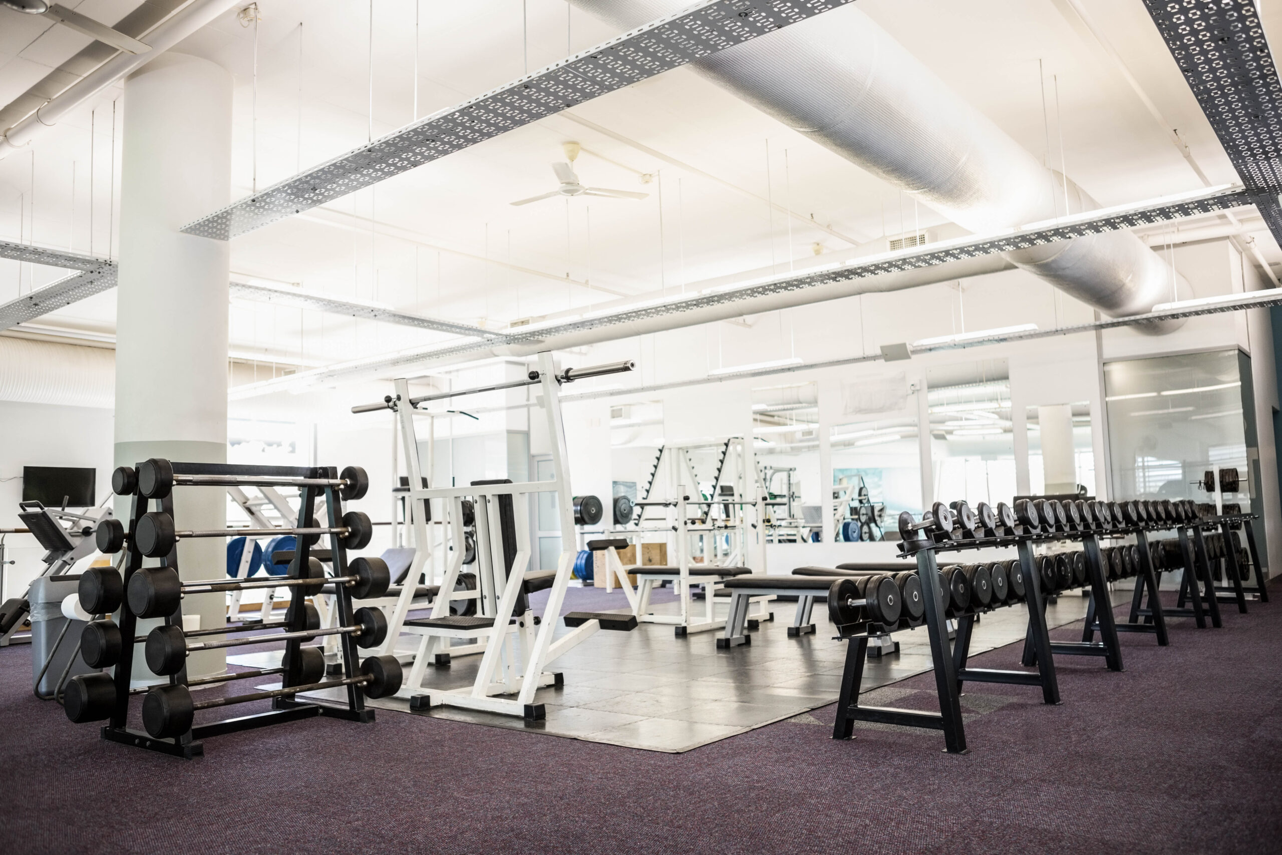Gym with no people interior